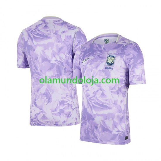 Camisola Coreia do Sul Homem Equipamento Segundo Copa do Mundo 2026 Manga Curta